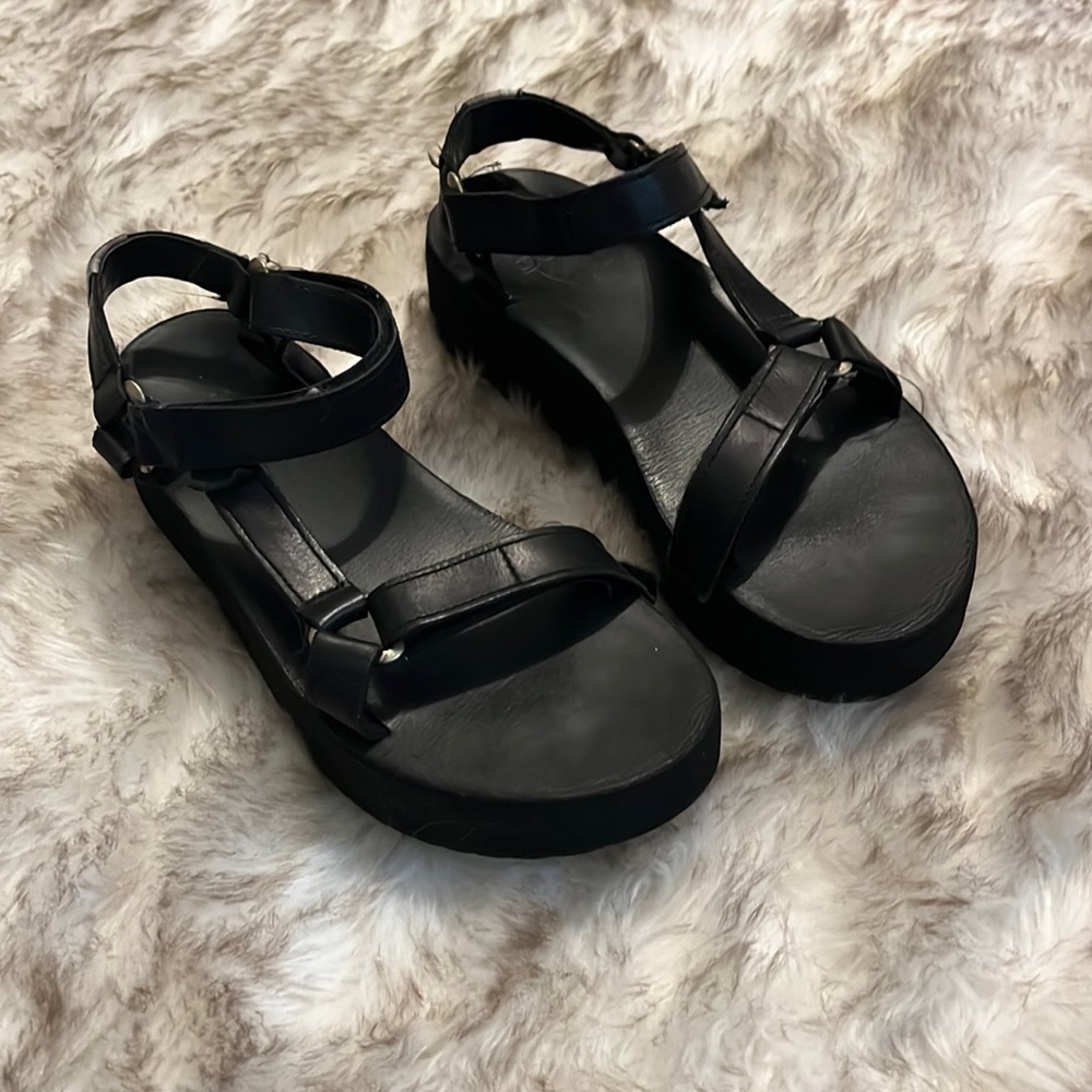 Teva platform leather sandals